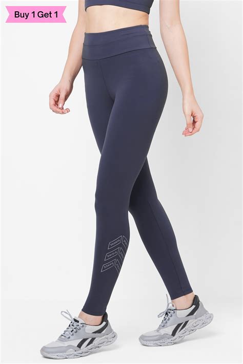 Laasa Sports | JUST-DRY High Waisted Ombre Blue 7/8 Flexible Tights for ...