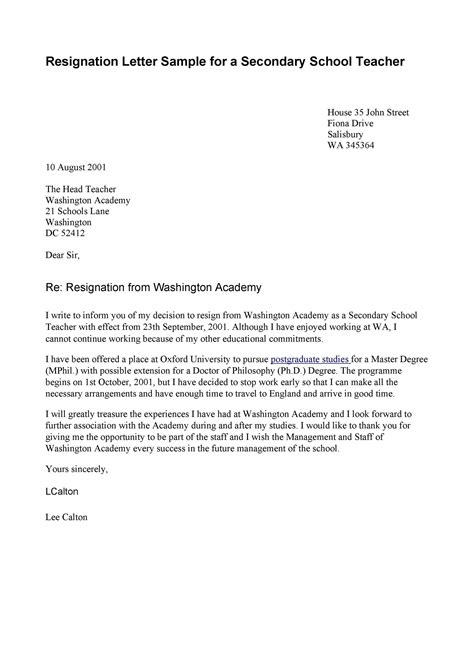 50 BEST Teacher Resignation Letters (MS Word) ᐅ TemplateLab