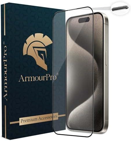ArmourPro Edge to Edge Tempered Glass with Speaker Mesh Dust Filter for ...