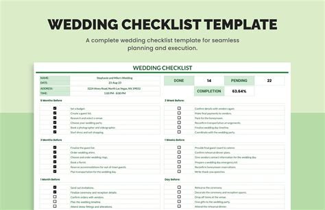 Wedding Excel Templates