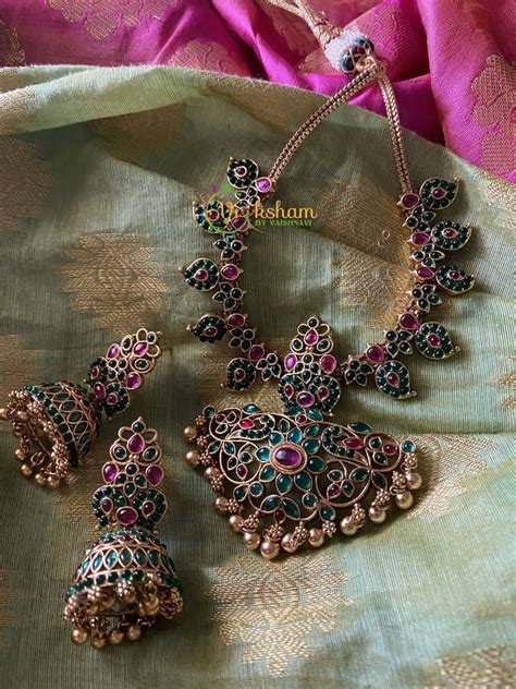 Premium quality Maanga with a pendant- Green-G322 – vrikshamindia