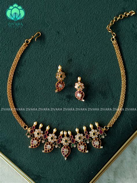 Kids friendly real kemp MANGO MOTIF -TRADITIONAL CHOKER COLLECTION WIT ...