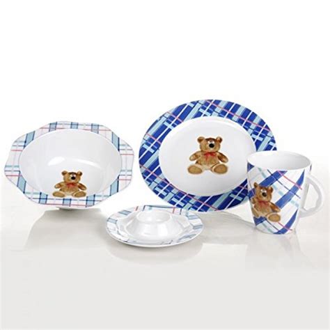 Buy Cmielow Porcelain Child's Fine China Porcelain Dinnerware Set Teddy ...