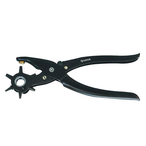 Groz Revolving Punch Plier with 6 Punch Sizes | Durable and Ergonomic ...