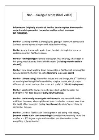 Image result for Script with No Dialogue Examples