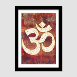 Om Textured Laminated & Framed, Dual-Utility (Wall Mounted and Desktop ...