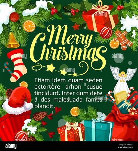 Download this stock vector: Merry Christmas greeting card design ...