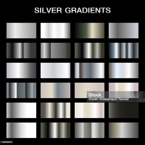 Silver Gradients Collection Versatile Metallic Textures For Modern ...