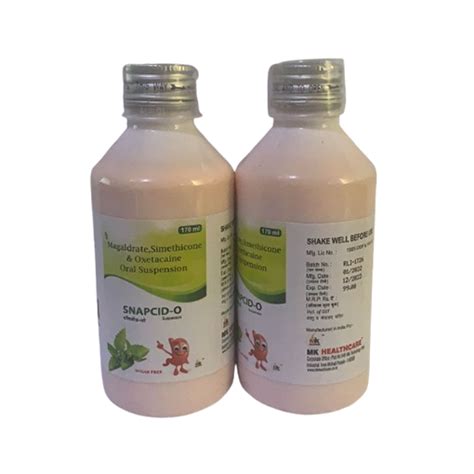 SNAPCID-O Suspension: Magaldrate Simethicone & Oxetacaine for Acidity ...
