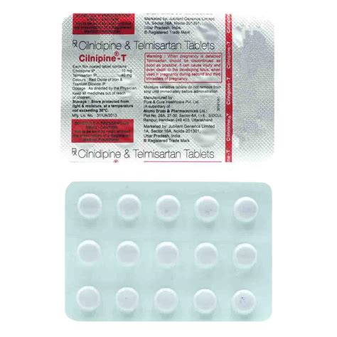 Cilnipine-T 10/40 Tablet 15's : Amazon.in: Health & Personal Care