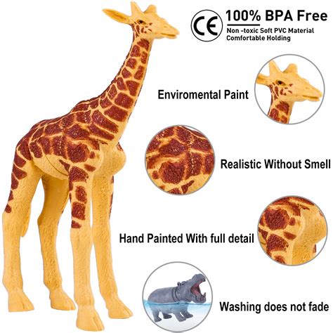 Tepsmigo Safari Animals Figurines Toys with Activity Play Mat, Animal ...