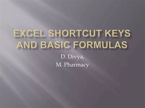 basicXL Shortcut Formula in Excel 的图像结果