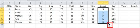 Making Result Sheet by Using Excel Formulas 的图像结果