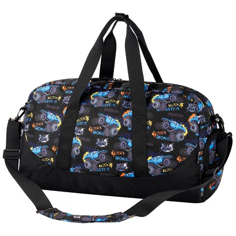 Amazon.com | Choco Mocha Kids Duffle Bag Boys Monster Truck Duffle Bag ...