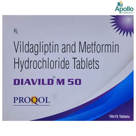 Diavild M 50mg Tablet 15's Price, Uses, Side Effects, Composition ...
