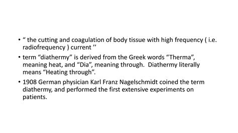 Diathermy | PPTX