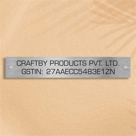 Rectanglica Stainless Steel Company GST Name Plate | Weatherproof ...