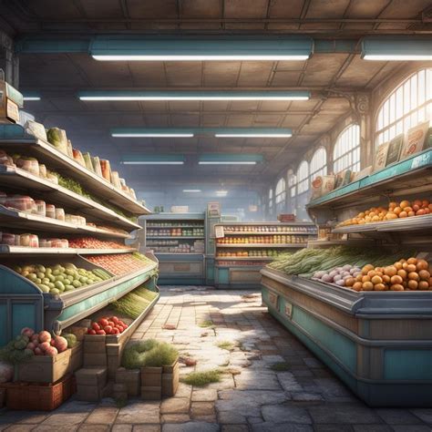 An abandoned supermarket - AI Generated Artwork - NightCafe Creator