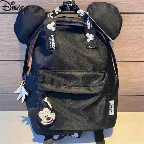 Disney 1pc Mickey Mouse Lightweight Black Nylon Backpack, Polyester ...