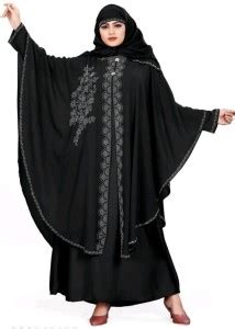 Haji iqbal Nida Matte Solid Burqa With Hijab Price in India - Buy Haji ...