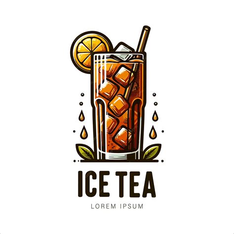 Premium Vector | Vector logo design for a fresh iced tea brand