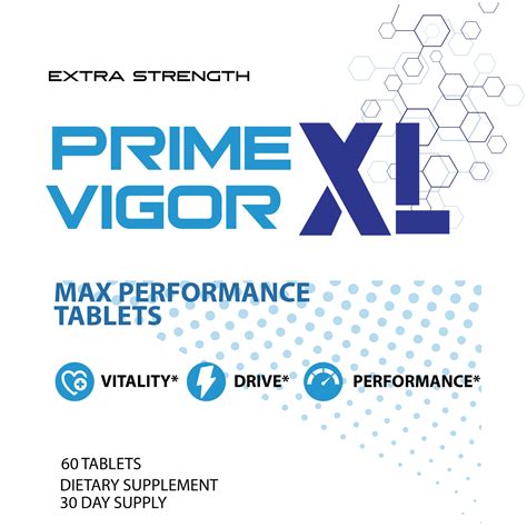 Prime Vigor XL- Male Performance Supplement, Vitality, Drive- 60 Table ...