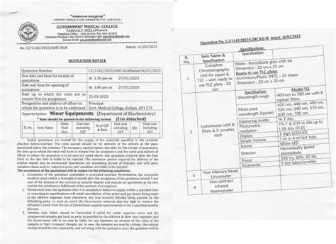 GMC Kollam • News |QUOTATION NOTICE-C1/1142/2023/GMCKLM- Minor ...
