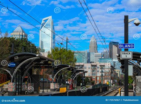 A Charlotte CATS LYNX Blue Line Light Rail Train At UNC Charlotte Main ...