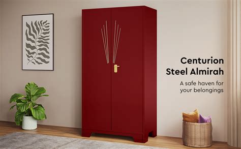 GODREJ INTERIO Centurion 2-Door Steel Almirah (Burgundy), 1-Year ...