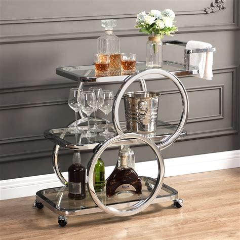 Amazon.com - FERFALDER Home Bar Serving Carts 3 Tier Kitchen Carts on ...