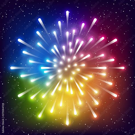 Colorful Fireworks. Festival Sky Light. Graphic by ladadikart ...