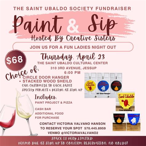 Saint Ubaldo Society Paint & Sip Fundraiser, The Saint Ubaldo Society ...
