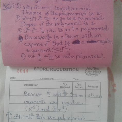 Which of the following are polynomials? Write the degree of each: [tex ...