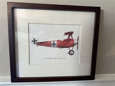 Red Baron Airplane Art Pottery Barn Art Discontinued - Etsy