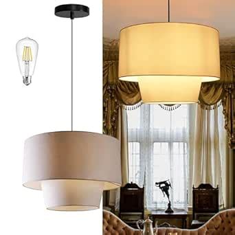 Buy Hastkar Echelon Chandelier Ceiling Hanging Lamp Modern White Drop ...