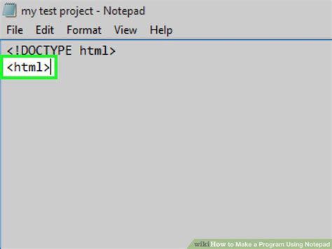 Image result for HTML Program Using Notepad