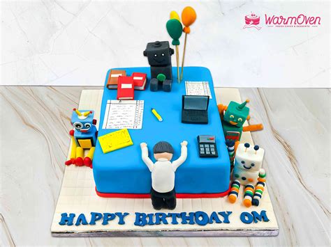 Robotic-Themed Cake - Customizable by WarmOven for Tech Lovers