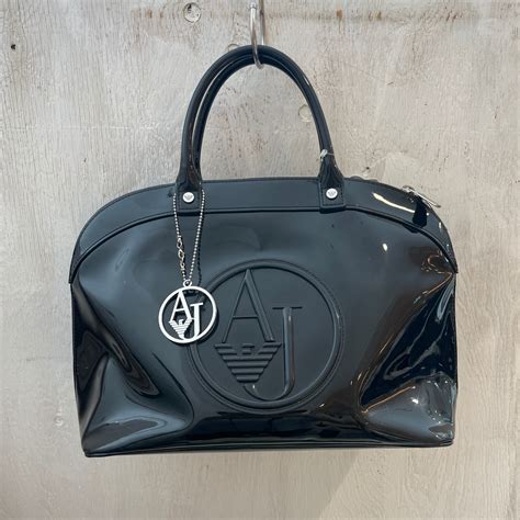 ARMANI JEANS/handbag/black/ladies/アルマーニジーンズ/ハンドバッグ/ブラック/レディース | UTA5