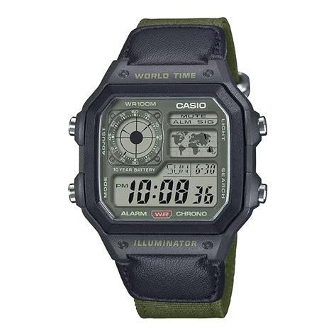 Unisex Analogue Quartz Watch with Strap in AE-1200WHUB-3AVEF, Strap, S ...