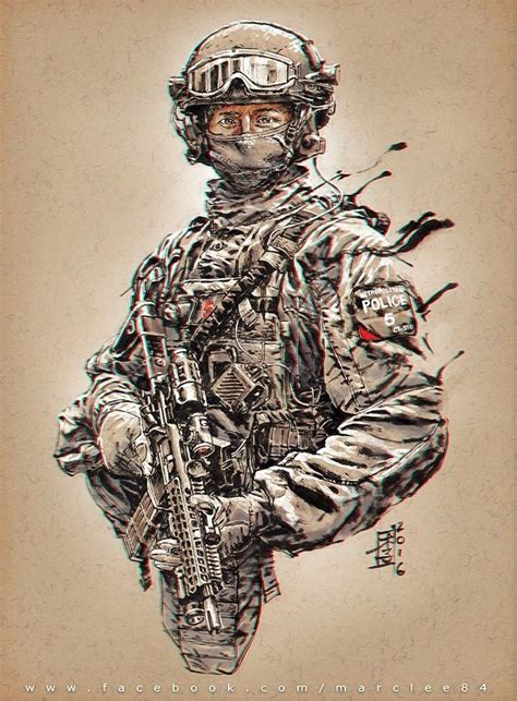 Marc Lee Art Military Coffee & Perspective Special Forces SEAL GROM ...