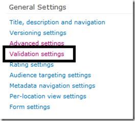 Come Across: List Validation