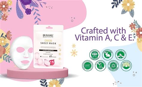 Buy DR.RASHEL Onion Face Sheet Mask With Serum For Women and Men | All ...