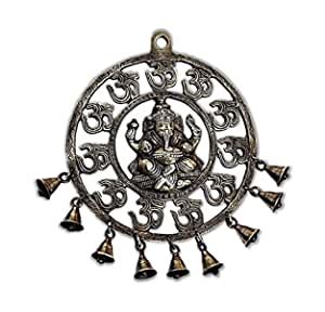 SaajVilla Brass Om Ganesh Bell Wall Hanging 11" : Amazon.in: Home & Kitchen