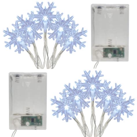 Image result for Snowflake String Lights Battery