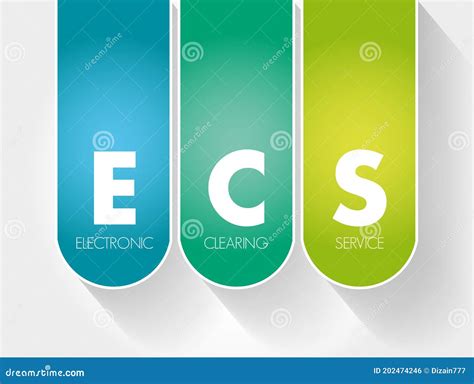 ECS - Electronic Clearing Service Acronym Stock Illustration ...