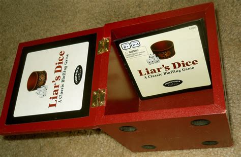 Liar's Dice Game Set, Liars Dice Case Wood, A Classic Bluffing Game ...