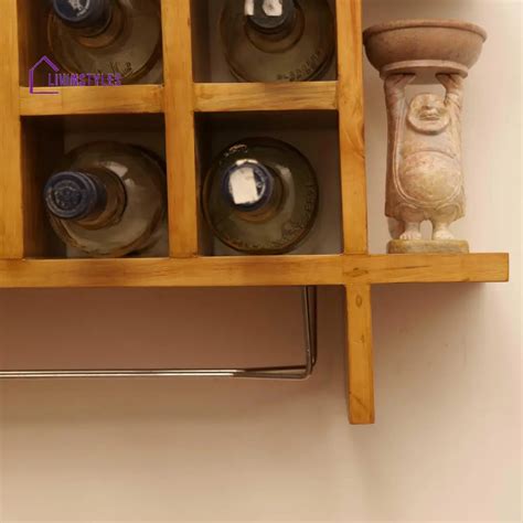 Yevhen Wall Mount Wooden Wine Rack - Natural – LivIn Styles