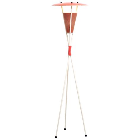 Midcentury Black Thin Iron Rod Tripod Floor Lamp For Sale at 1stDibs ...