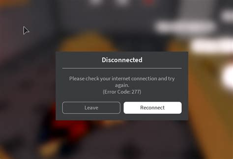 Image result for Disconnected Error Code 277 Lost Connection
