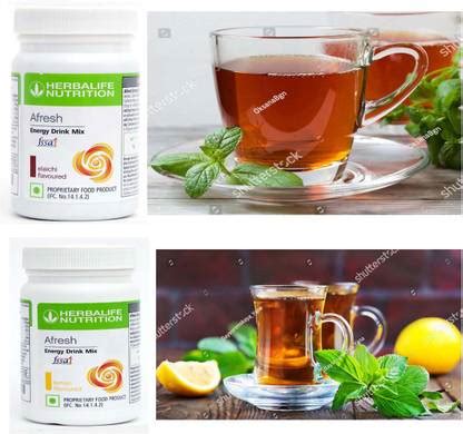 Herbalife Nutrition AFRESH ENERGY DRINKS LEMON+ELACHI FLAVOR 50-GRAM- 2 ...